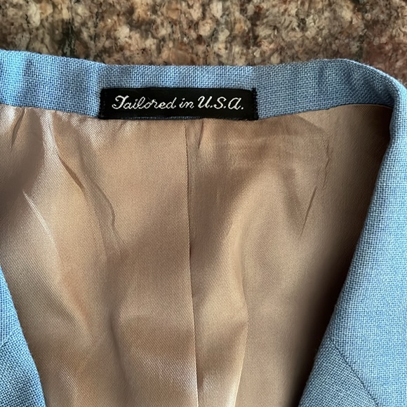 Arnold Palmer 48R Lined Sports Jacket, Sky Blue, Tailored in USA, Like New EUC - Picture 5 of 10